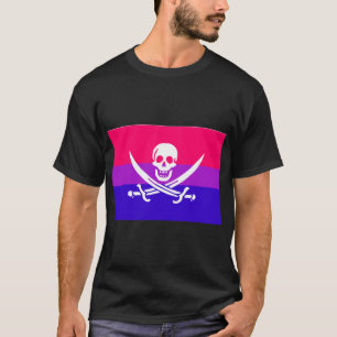 Flag für den Pride-Wert der weißen Piratenflagge T-Shirt