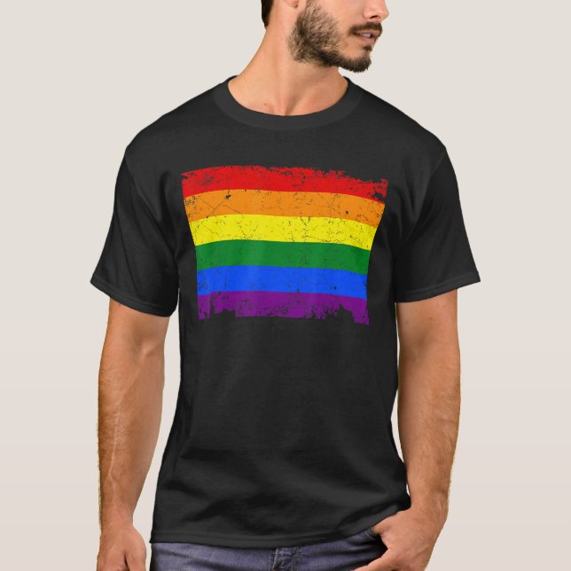 Flag für den Rainbow-Rainbow-Pride T-Shirt (Vorderseite)