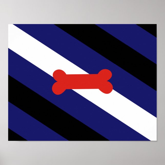Flag für den Welpenspielstand Poster (Vorne)