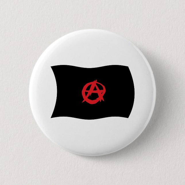 Flag für die Anarchistenbewegung Button (Vorderseite)