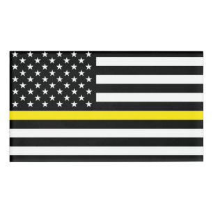 Flag für dünne gelbe Linie Namenschild