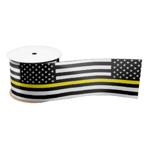 Flag für dünne gelbe Linie Satinband