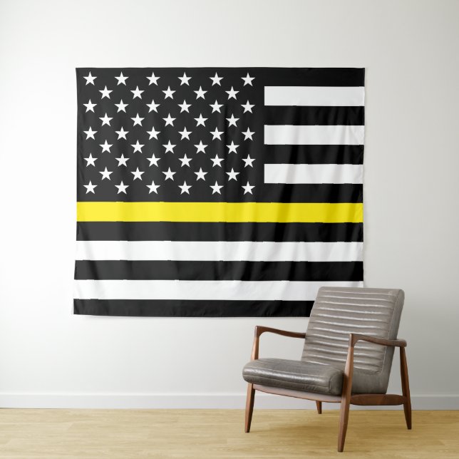 Flag für dünne gelbe Linie Wandteppich (Beispiel (Horizontal))