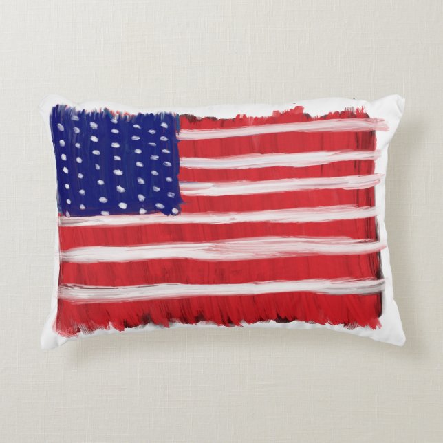 Flag für Folk Art Dekokissen (Vorderseite)