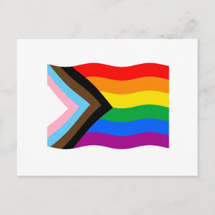 Flag für Fortschritt beim Wellenreiten Postkarte