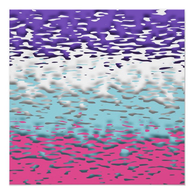 Flag für Funky Trippy Ripply Groovy Multisexual Pr Poster (Vorderseite)