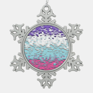 Flag für Funky Trippy Ripply Groovy Multisexual Pr Schneeflocken Zinn-Ornament