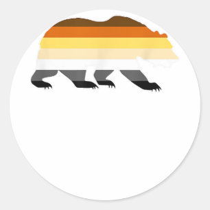 Flag für Gay Bear-Logo Runder Aufkleber