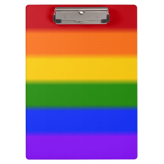 Flag für Gay Pride Klemmbrett (Vorderseite)