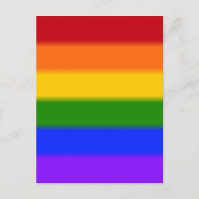 Flag für Gay Pride Postkarte (Vorderseite)