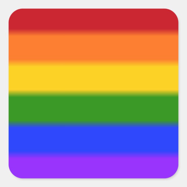 Flag für Gay Pride Quadratischer Aufkleber (Vorderseite)