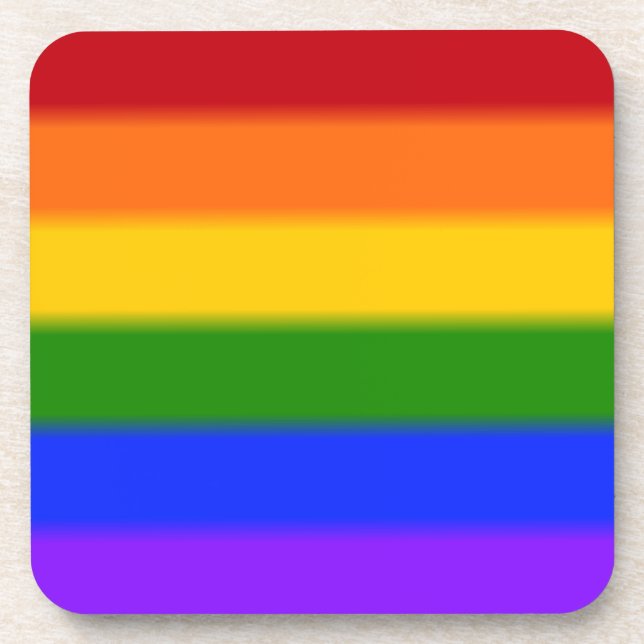 Flag für Gay Pride Untersetzer (Vorderseite)