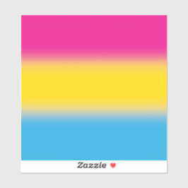 Flag für glänzende Pansexual-Stolz - farbenfrohe P Aufkleber