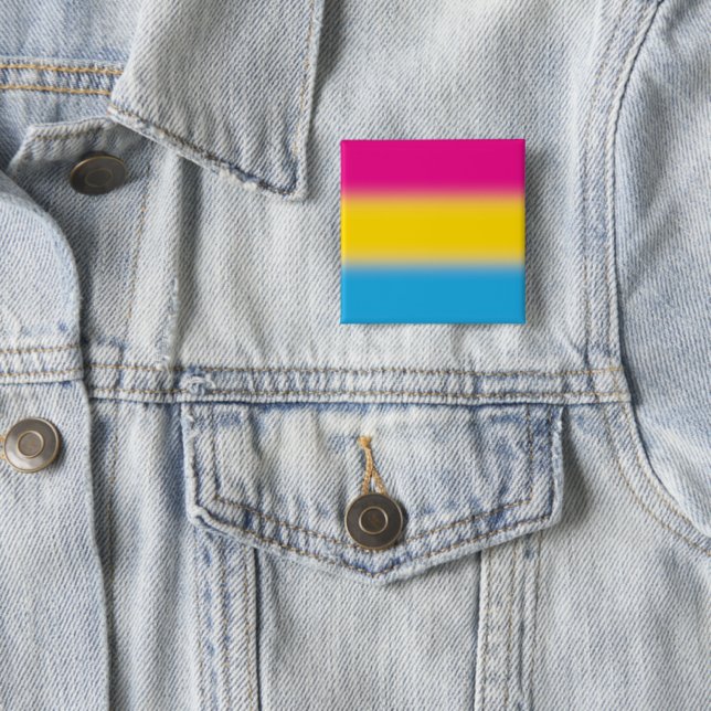 Flag für glänzende Pansexual-Stolz - farbenfrohe P Button (Beispiel)