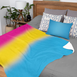 Flag für glänzende Pansexual-Stolz - farbenfrohe P Sherpadecke