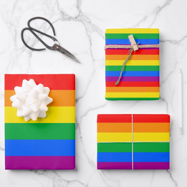 Flag für herkömmliche Gay Pride Geschenkpapier Set (Vorderseite)