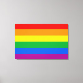 Flag für herkömmliche Gay Pride Leinwanddruck