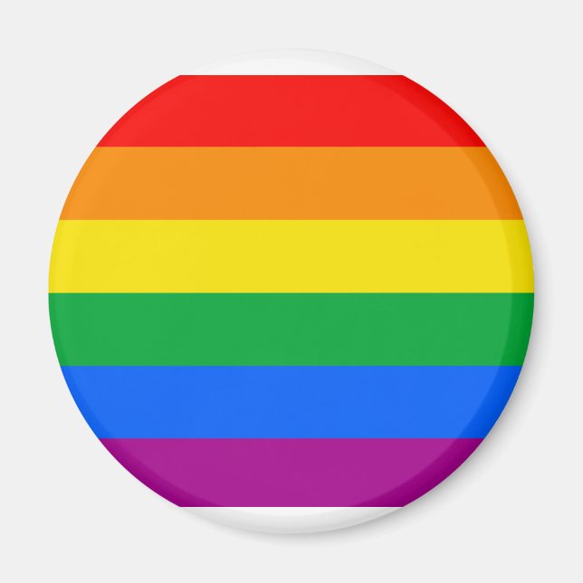 Flag für herkömmliche Gay Pride Magnet (Vorne)
