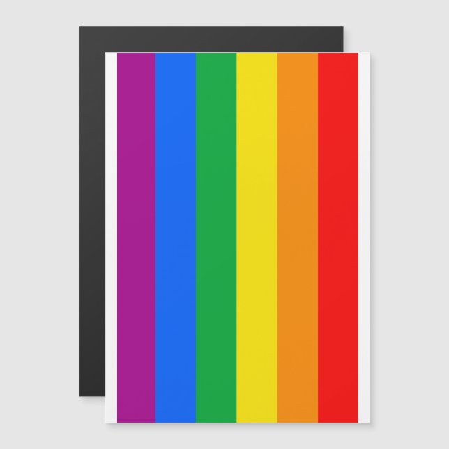 Flag für herkömmliche Gay Pride Magneteinladung (Vorne/Hinten)