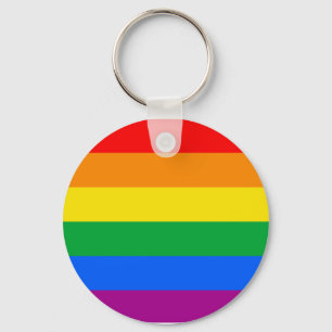 Flag für herkömmliche Gay Pride Schlüsselanhänger
