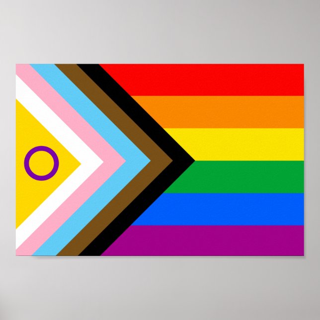 Flag für inklusiven intersexuellen Fortschritt Poster (Vorne)