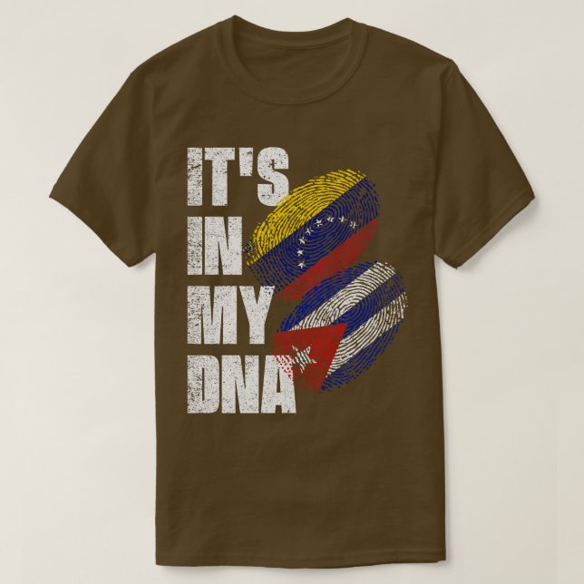Flag für kubanisches und venezolanisches DNA-Erbe T-Shirt (Design vorne)