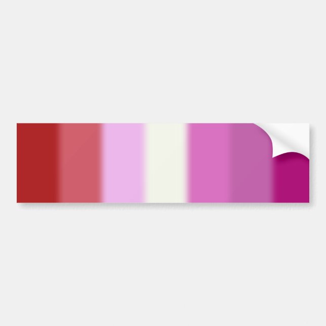 Flag für Lesben, Version 2 Autoaufkleber (Vorne)