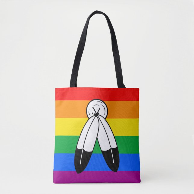 Flag für LGBTQ+-Markenbezeichnungen mit zwei Geist (Vorderseite)