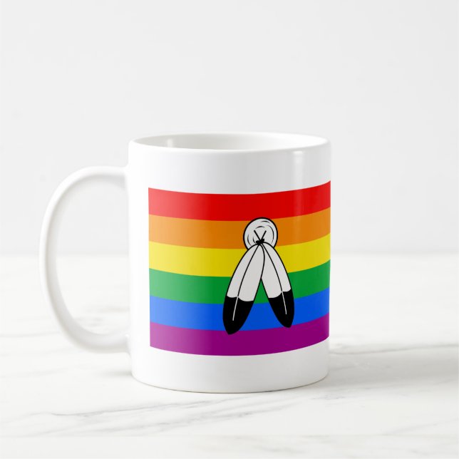 Flag für LGBTQ+-Markenbezeichnungen mit zwei Geist Kaffeetasse (Links)