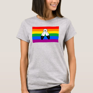 Flag für LGBTQ+-Markenbezeichnungen mit zwei Geist T-Shirt