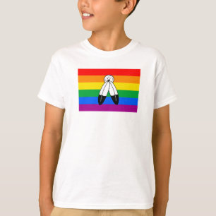Flag für LGBTQ+-Markenbezeichnungen mit zwei Geist T-Shirt