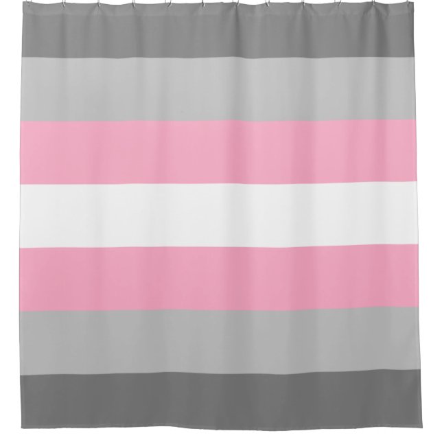 Flag für Mädchen (Demi Girl Pride) (Geschlechtside Duschvorhang (Vorderseite)