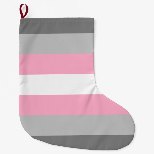Flag für Mädchen (Demi Girl Pride) (Geschlechtside Großer Weihnachtsstrumpf (Vorderseite)