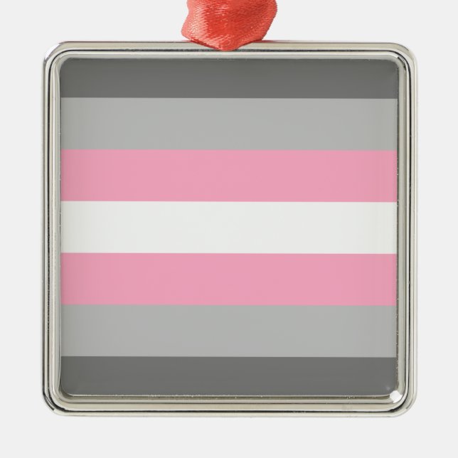 Flag für Mädchen (Demi Girl Pride) (Geschlechtside Ornament Aus Metall (Vorne)