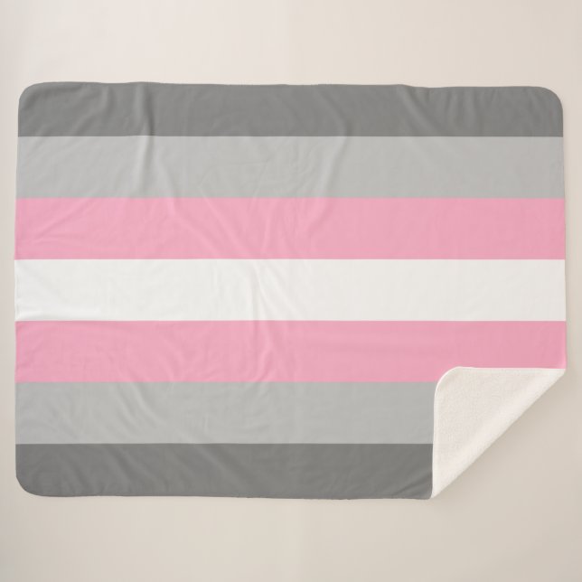 Flag für Mädchen (Demi Girl Pride) (Geschlechtside Sherpadecke (Vorderseite (Horizontal))