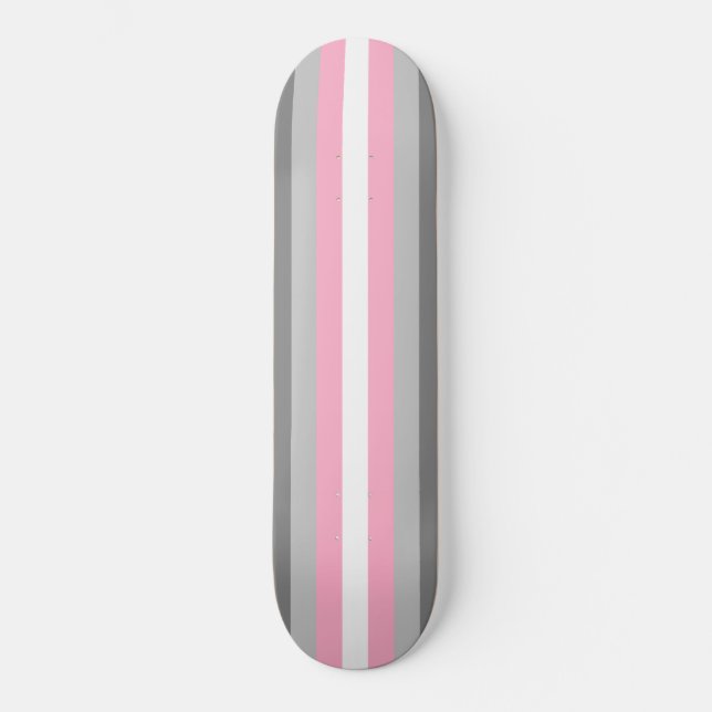 Flag für Mädchen (Demi Girl Pride) (Geschlechtside Skateboard (Vorderseite)
