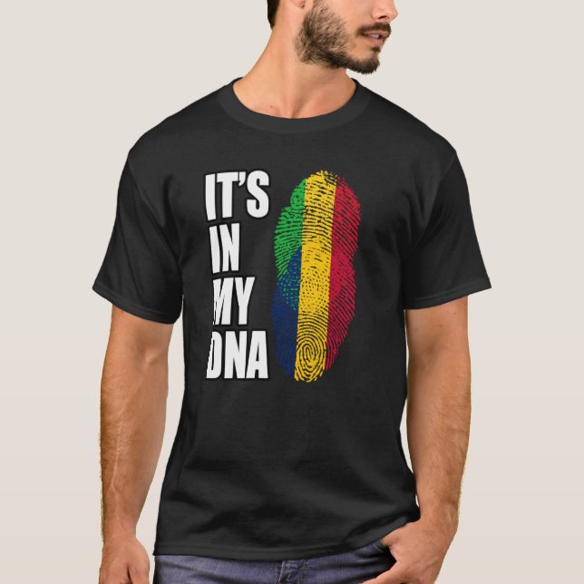 Flag für malisches und tschadisches DNA-Erbe T-Shirt (Vorderseite)