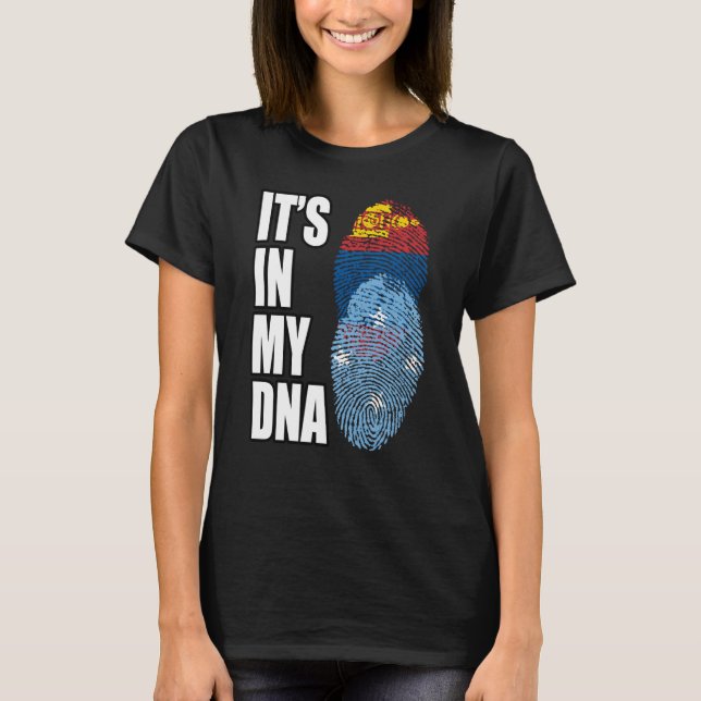 Flag für mikronesische und mongolische DNA-Mischun T-Shirt (Vorderseite)