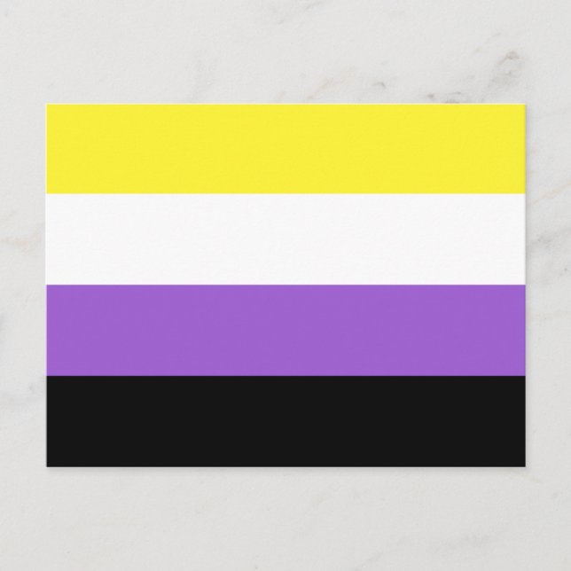 Flag für nicht binäre Prippen Postkarte (Vorderseite)