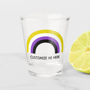Flag für nicht binäre Regenbogen, nicht binäre Sto Schnapsglas