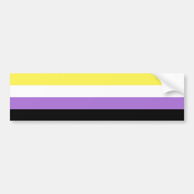 Flag für nichtbinäre Pride Autoaufkleber (Vorne)