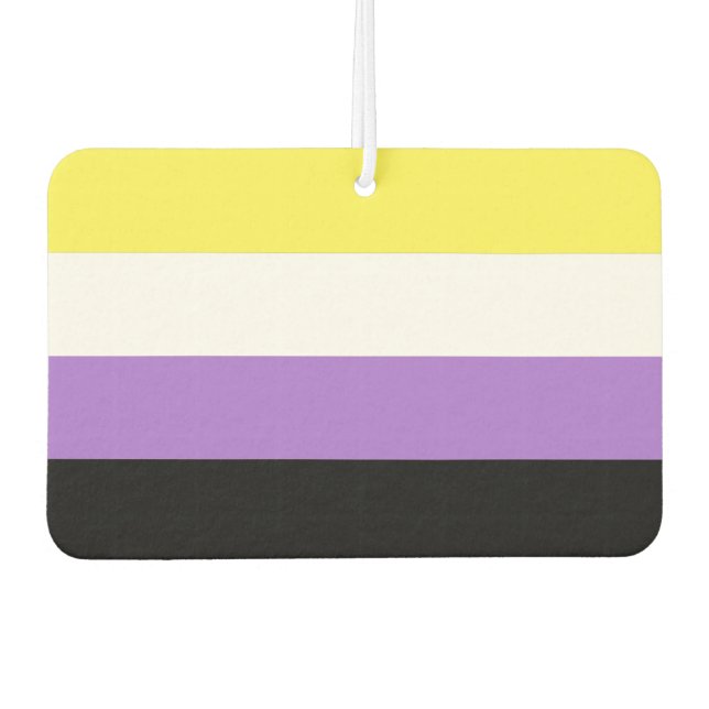 Flag für nichtbinäre Pride Autolufterfrischer (Vorderseite)