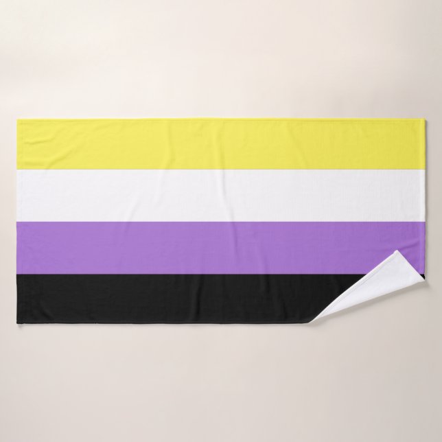 Flag für nichtbinäre Pride Badehandtuch (Badehandtuch)
