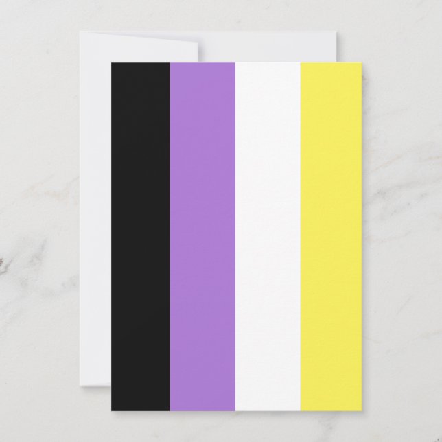 Flag für nichtbinäre Pride Feiertagskarte (Vorderseite)
