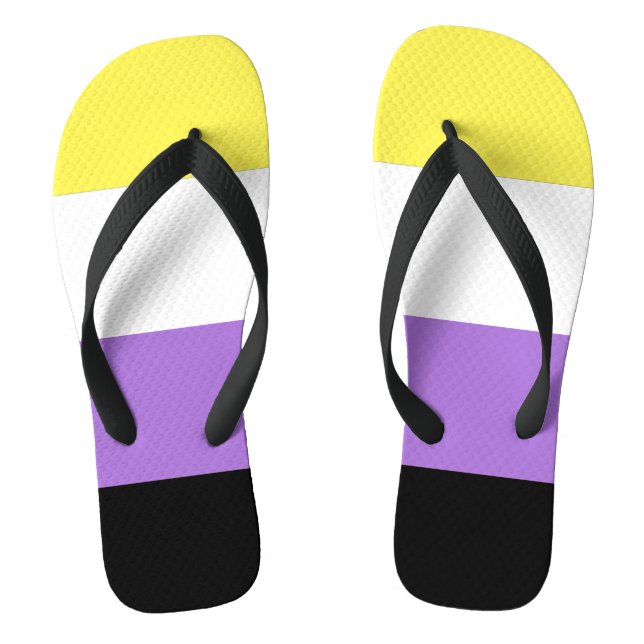 Flag für nichtbinäre Pride Flip Flops (Fußbett)