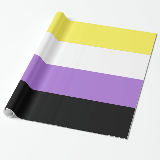 Flag für nichtbinäre Pride Geschenkpapier (Ungerollt)