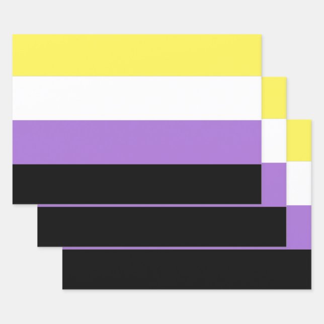 Flag für nichtbinäre Pride Geschenkpapier Set (Set)