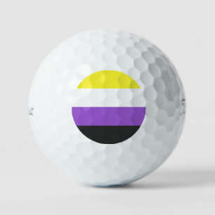 Flag für nichtbinäre Pride Golfball