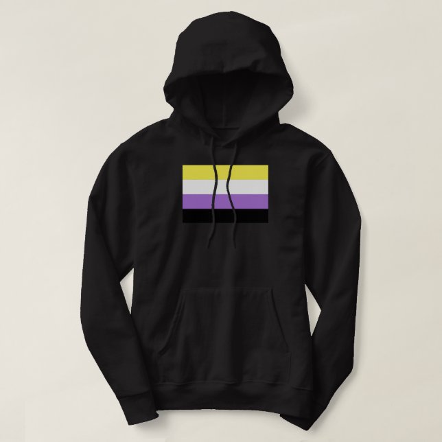 Flag für nichtbinäre Pride Hoodie (Design vorne)
