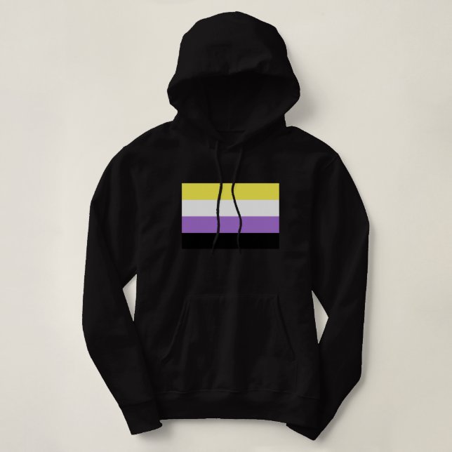 Flag für nichtbinäre Pride Hoodie (Design vorne)